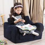 Kids Chairs for Toddler, 2-in-1 Toddler Soft Sherpa Couch Fold Out, Convertible Sofa to Lounger for Girls and Boys