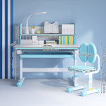 Kids Desk and Chair Set Height Adjustable, Children School Writing Study Table for Kids Computer Office Desk with Drawers