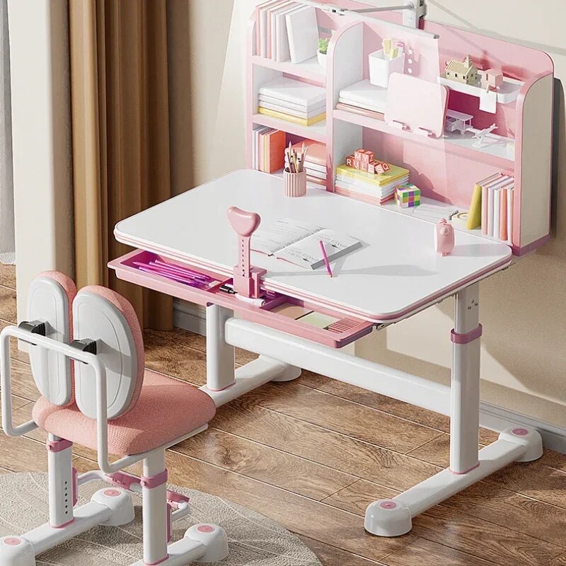 LYHOE Kids Study Desk and Chair Set Height Adjustable, Children