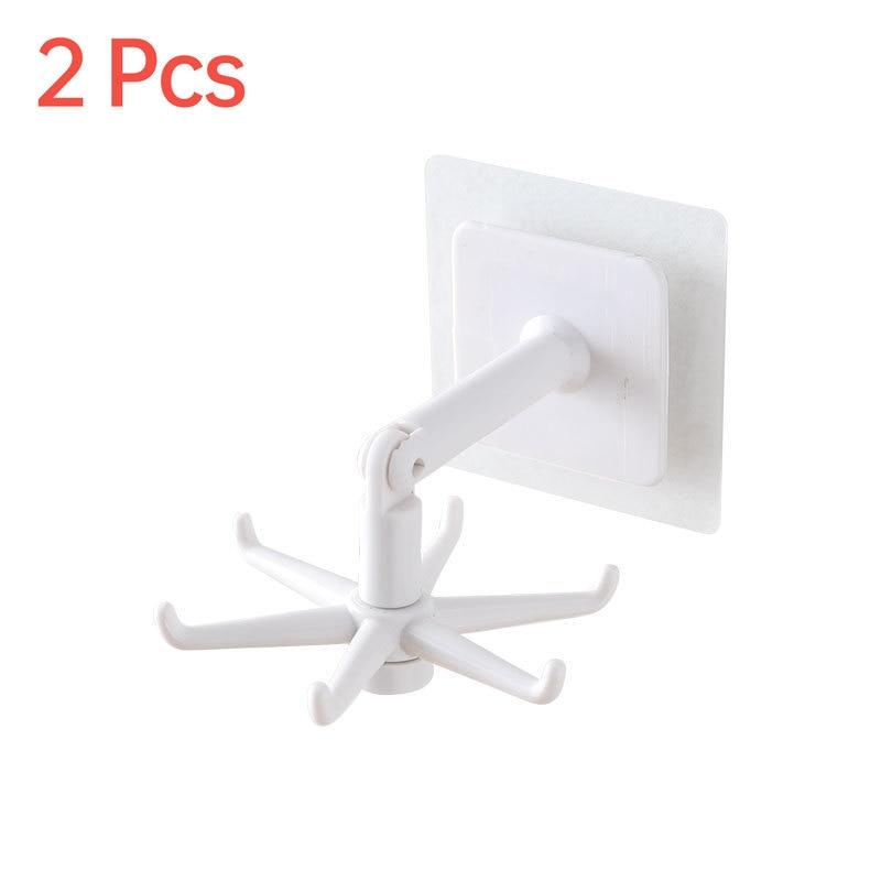 2Pcs Wall Hook for Hanging Kitchen Utensil Holder No Damage Wall Hooks Shelf Storage Without Nails Bathroom Towel Hang Keys