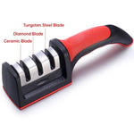 4-in-1 Kitchen Knife Sharpener Stone Scissor Sharpening Kit Tools Blade Sharpener Safely Sharpen Knives Easily Restores To Sharp