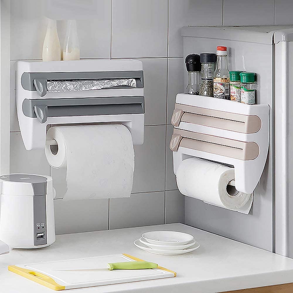 Household Paper Towel Holder One-Hand Tear Paper Holder Rack with Ratchet  Mechanism with Weighted Base for Home Kitchen Bathroom - AliExpress