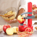 Automatic Rotating Electric Fruit Peeler Machine Kitchen Peeling Tool Apple Potato Fast Slicer Vegetables Cutter with 2 Blades