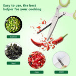 Herb Scissors Stripper Set Kitchen Shears Cutter Tools 5 Blades Multi Purpose Scissors 2 IN 1 Herb Stripping Kits Cleaning Brush