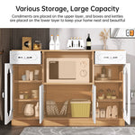 Kitchen Pantry Cabinet Storage Islands Cupboard for Living Room Dinning Room Sideboard Buffet Wine Cooler Adjustable Shelves