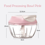 Mini Electric Food Processor Garlic Chopper Vegetable Cutter Beater Masher Onion Fruits Meat Salad Grinder with USB Charging