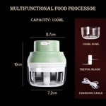 Mini Electric Food Processor Garlic Chopper Vegetable Cutter Beater Masher Onion Fruits Meat Salad Grinder with USB Charging