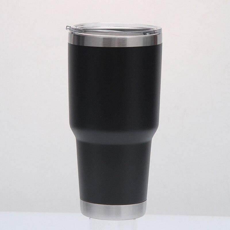 Outdoor Ice Tumbler 30oz Coffee Mug Travel Cold Drinks Cup with Straw Lid for Home, Office Stainless Steel Insulated Rtic Cup