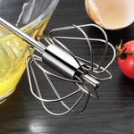 Semi-Automatic Hand Eggbeater Stirring Whisks Rotating Push Egg Beater Mixer Blending Tools Stainless Easy Use Kitchen Gadgets