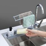 Telescopic Sink Storage Rack Kitchen Retractable Sink Drain Basket Adjustable Sink Organizer Kitchen Supplies Rag Brush Shelf