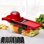 Vegetable Chopper with Container Salad Slicer Spiralizer Kitchen Gadgets Tools Accessories Household