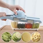 Vegetable Chopper with Container Salad Slicer Spiralizer Kitchen Gadgets Tools Accessories Household