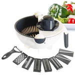 Vegetable Chopper with Container Salad Slicer Spiralizer Kitchen Gadgets Tools Accessories Household