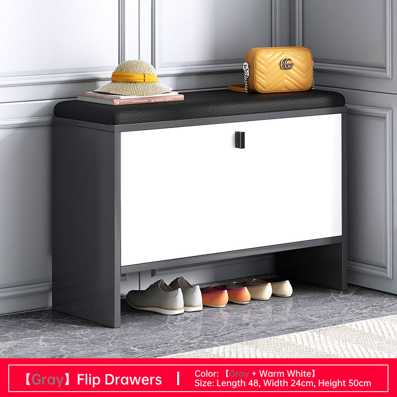 Shoe Cabinet with 4 Flip Drawers, Entryway Shoe Storage Cabinet